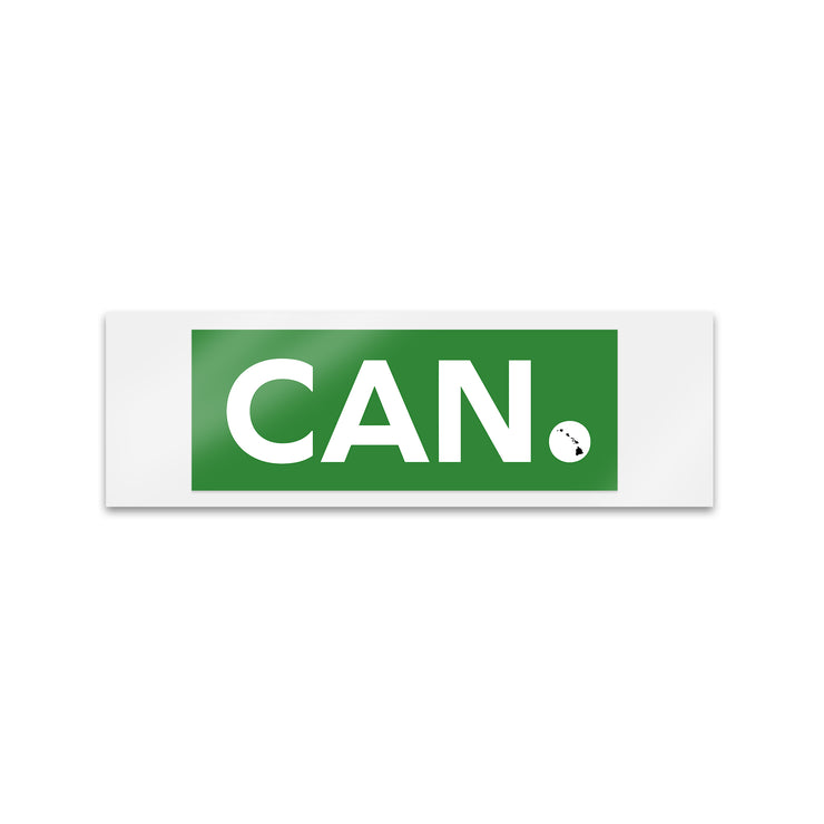 CAN. Red & Green Rectangle Stickers