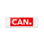 CAN. Red & Green Rectangle Stickers