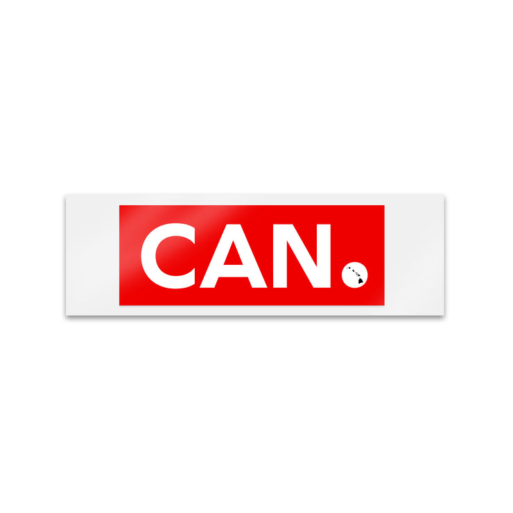 CAN. Red & Green Rectangle Stickers